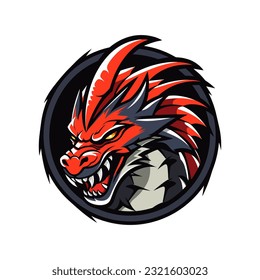 A majestic dragon logo vector clip art illustration, capturing the essence of elegance and strength, suitable for luxury brands, event promotions, and ancient-inspired designs