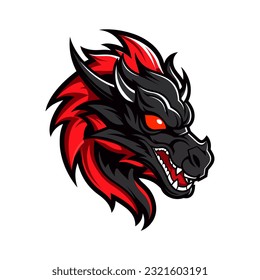 A majestic dragon logo vector clip art illustration, capturing the essence of elegance and strength, suitable for luxury brands, event promotions, and ancient-inspired designs