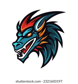 A majestic dragon logo vector clip art illustration, capturing the essence of elegance and strength, suitable for luxury brands, event promotions, and ancient-inspired designs