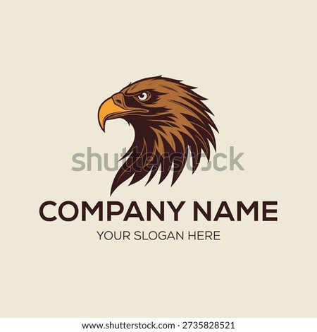 Majestic Eagle Hawk Head Logo Mascot Design