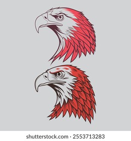 Majestic Eagle Head Vector Art – High-Quality, Detailed, and Customizable Design