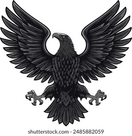 A majestic eagle, with keen eyes and powerful wings, embodies freedom and keen vision, perfect for nature enthusiasts and admirers of aerial prowess.