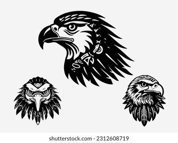 Majestic eagle logo design illustration capturing strength and freedom. Perfect for sports, aviation, and patriotic brands. Striking and impactful.