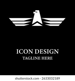 Majestic Eagle Logo Icon for Strength