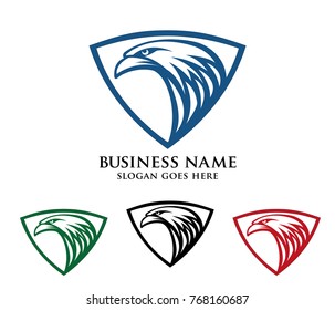 majestic eagle logo inside a triangle shield