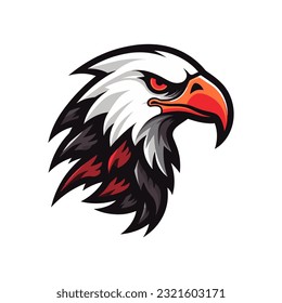 A majestic eagle logo vector clip art illustration, symbolizing strength and freedom, perfect for patriotic designs and outdoor adventure brands