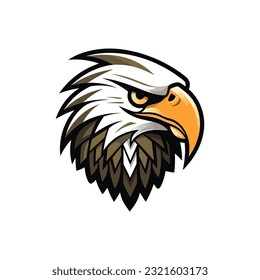 Ein majestätisches Adlerlogo, VektorClip-Art Illustration, symbolisiert Stärke und Freiheit, perfekt für patriotische Designs und Abenteuermarken im Freien