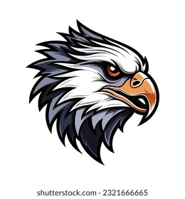 A majestic eagle logo vector clip art illustration, symbolizing strength and freedom, perfect for patriotic designs and outdoor adventure brands