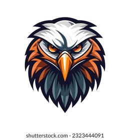 A majestic eagle logo vector clip art illustration, symbolizing strength and freedom, perfect for patriotic designs and outdoor adventure brands