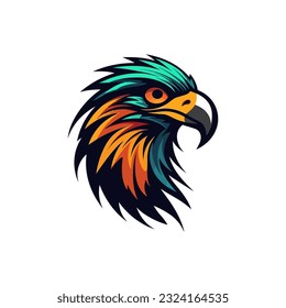A majestic eagle logo vector clip art illustration, symbolizing strength and freedom, perfect for patriotic designs and outdoor adventure brands