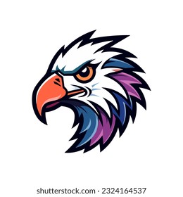 A majestic eagle logo vector clip art illustration, symbolizing strength and freedom, perfect for patriotic designs and outdoor adventure brands