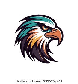 A majestic eagle logo vector clip art illustration, symbolizing strength and freedom, perfect for patriotic designs and outdoor adventure brands
