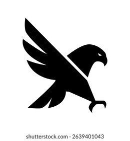 Majestic Eagle Silhouette A Powerful Bird of Prey Vector Illustration