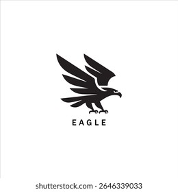 Majestic Eagle Soaring Graphic Silhouette A Symbol of Freedom and Power In Bold Design Elements