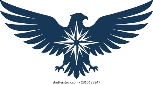 Majestic eagle soaring with outstretched wings, symbolizing freedom against a clear sky