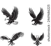 Majestic Eagle Vector Art Illustration