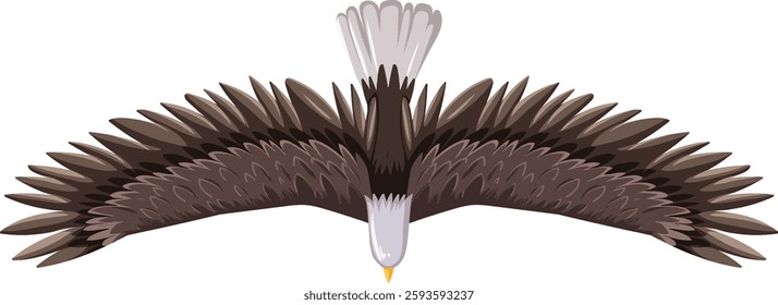 Majestic eagle with wings spread wide in flight