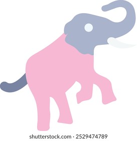 Icono de elefante majestuoso que representa la fuerza, la sabiduría y el significado cultural, perfecto para resaltar la Naturaleza, la vida silvestre y el simbolismo tradicional en un diseño hermoso y poderoso.