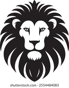 The Majestic Face of the King A Bold and Powerful Lion Vector Silhouette Head Design