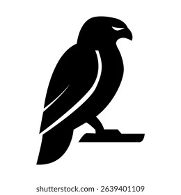 Majestic Falcon Silhouette A Powerful Bird of Prey Illustration