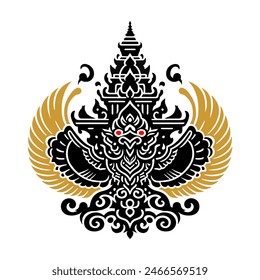 Majestic Garuda Soaring with Royal Ornamental Splendor