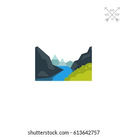 Majestic Geiranger fjord icon