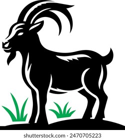 Majestic Goat Silhouette in Nature