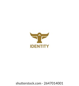 Majestic Golden T Monogram com Bull Horns e Angel Wings com fundo branco. 