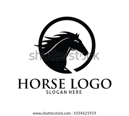 majestic horse head inside circle vector stock vector royalty free horse template