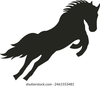 A majestic horse, its powerful muscles rippling beneath a glossy coat, mane and tail flowing in the breeze, epitomizing beauty and strength in motion.