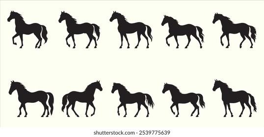 Majestic Horse Silhouette Art Design