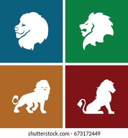 Majestic icons set. set of 4 majestic filled icons such as