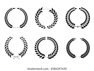 Majestic Laurel Wreath Illustrations, A Premium Collection for Decorative and Professional Projects