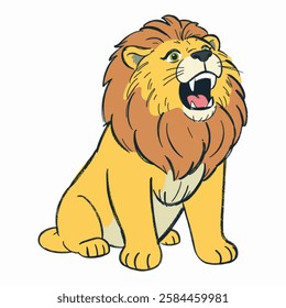 A majestic Leo lion roaring with pride, showcasing leadership and charisma, ideal for zodiac and celestial themed creations.