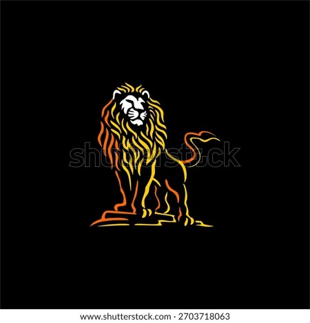 Majestic lion in a bold and dynamic vector style, perfect for branding, emblem, mascot, and identity design. Strong, iconic, and powerful symbol for modern logos
