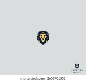 Majestic Lion Face with Star Logo, Royal Lion Emblem Design with Two Variations. 