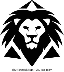 A majestic lion head silhouette showcasing the king of the jungle's strength and grace, ideal for logos, tattoos, home decor, and branding designs. lion, silhouette, head, animal, king, jungle, wild