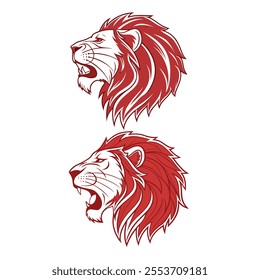 Majestic Lion Head Vector Illustration King of the Jungle