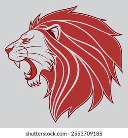 Majestic Lion Head Vector Illustration King of the Jungle