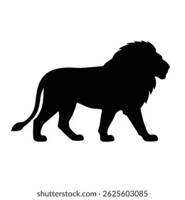 Majestic Lion in Motion. vector illustration