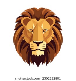 Majestic lion symbolizes strength in African savannah icon isolated