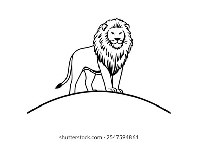 A Majestic Lion Vector Illustration