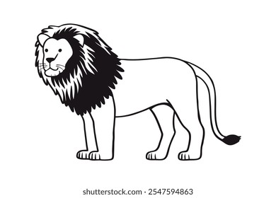 A Majestic Lion Vector Illustration