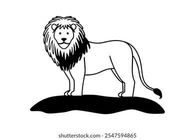 A Majestic Lion Vector Illustration