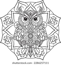 Majestic Mandala Owls für spirituelle Verbindung