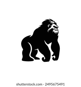 Majestic Might Gorilla Vector Silhouette