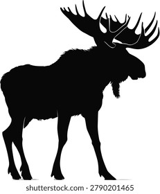 Majestic moose walking through a serene forest scene