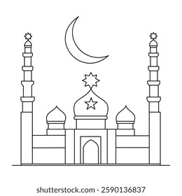 The Majestic Mosque A Black and White Perspective.