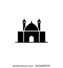 Majestic mosque icon islamic architecture design.
