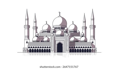 Mesquita Majestic Um Símbolo de Fé Islâmica
